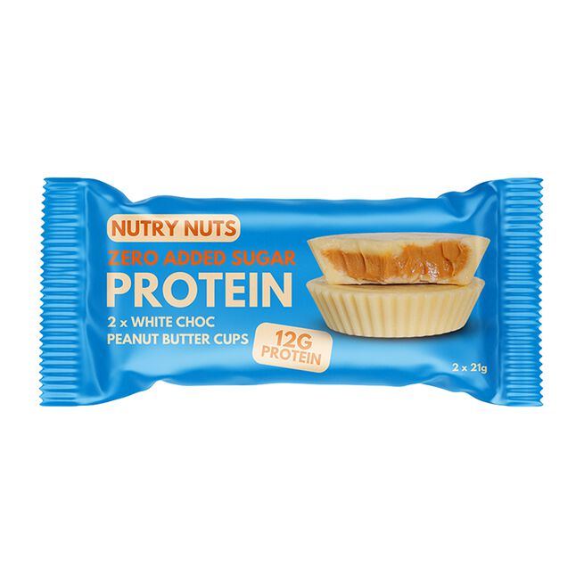 Låda Nutry Nuts Protein Peanut Butter Cups 42 g White Chocolate