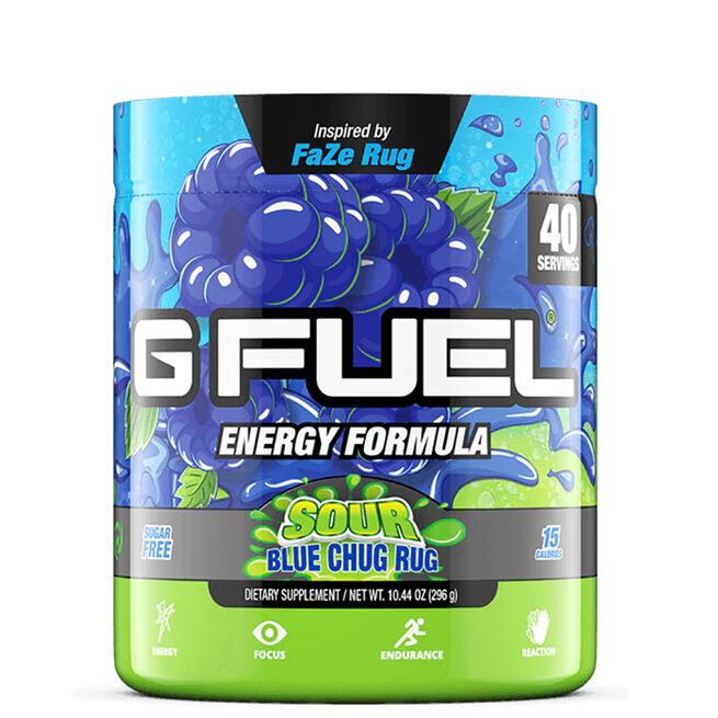 G Fuel Energy Formula Energidrikpulver 40 portioner Sour Blue Chug Rug