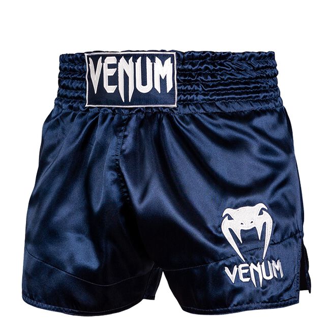 Klassiske Muay Thai Shorts Blå/Hvide