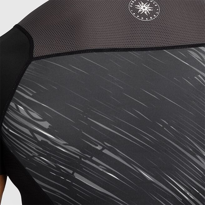 Rapid Rashguard Kortærmet Sort Grå Hvid