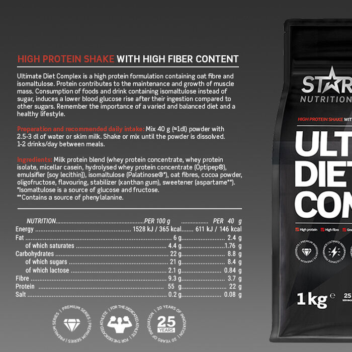 Ultimate Diet Complex M&aring;ltidserstatning 1 kg Strawberry