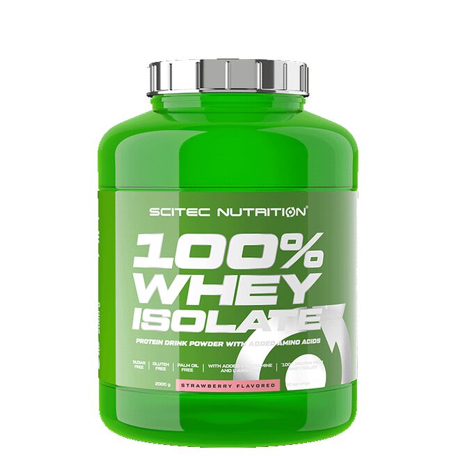 100% Whey Isolate Valleproteinisolat 2000 g Strawberry