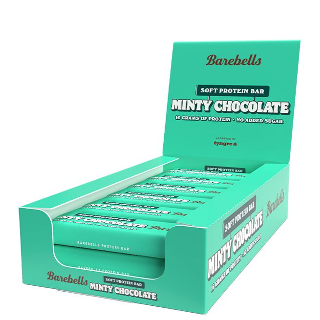 12 x Barebells Protein Bar, 55 g Soft Minty Chocolate