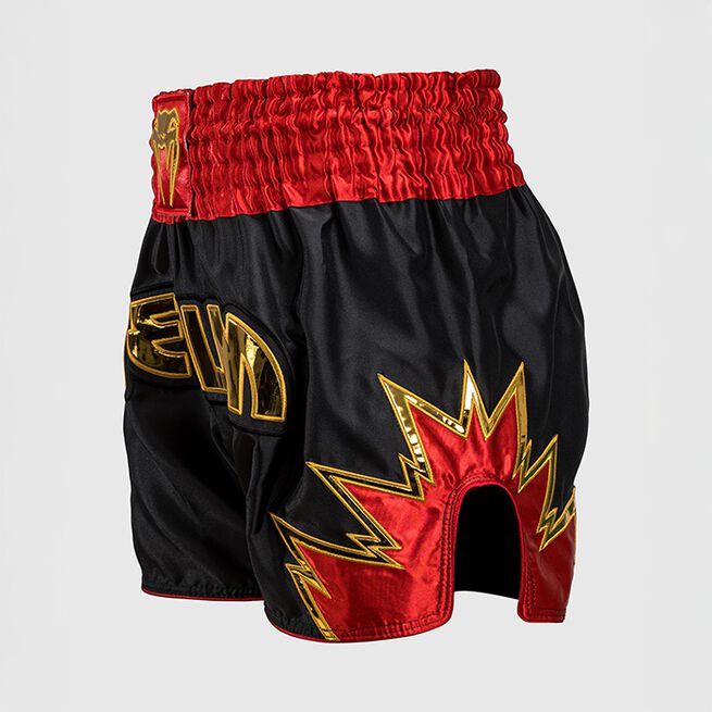 Inferno Muay Thai Shorts Sort Guld Rød