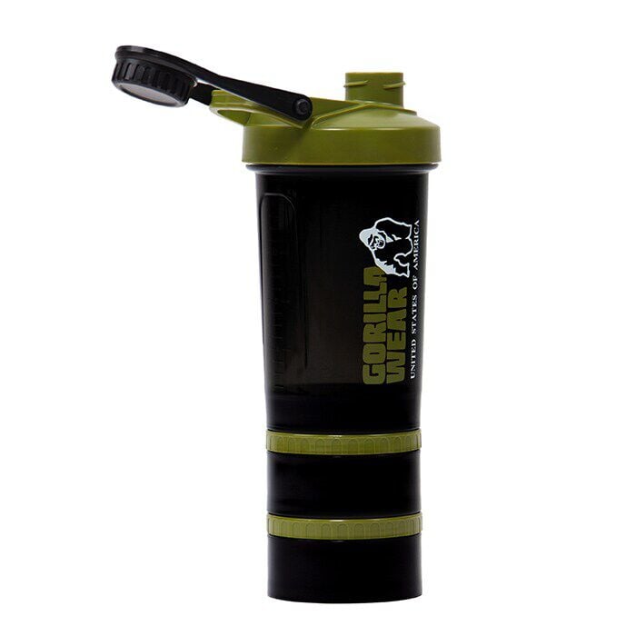 Shaker 2 Go Sort/Gr&oslash;n 500 ml + 130 ml x 2
