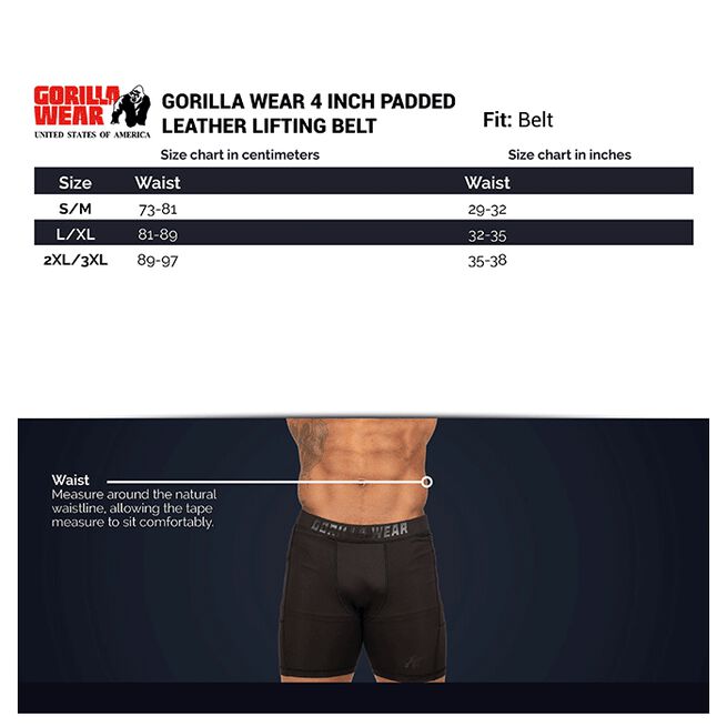 4 Inch Polstret Træningsbælte Læder Militærgrøn