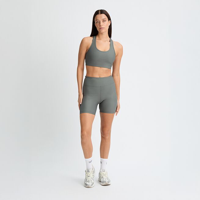 Ribstrikkede Cykelshorts Grøn