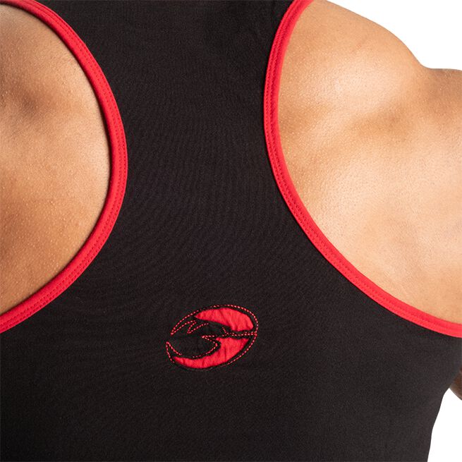 Vintage T-Back Top Sort/Rød