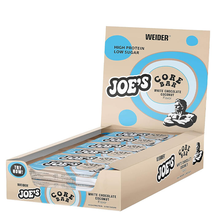 12 x JOE's Core Protein Bar 45 g White Chocolate Coconut