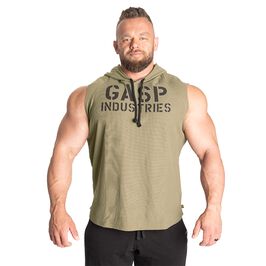 Gasp Thermal sl Hoodie, Washed Green Thermal Kortærmet Hoodie Grøn