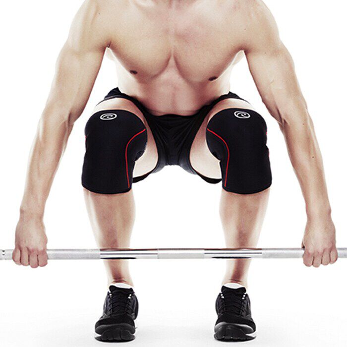 RX Knee Sleeves 7mm Sort/R&oslash;d