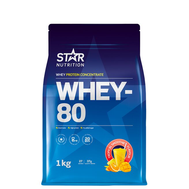 Whey-80 Valleprotein 1 kg Tropical Smoothie