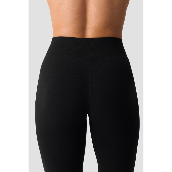 Smooth Seamless Udsv&aelig;ngede Tights Sort