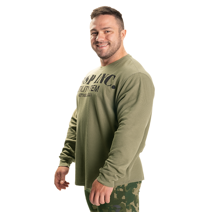 Thermal Gym Sweater, Washed Green