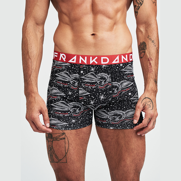 Boxershorts 5 pack Sort R&oslash;d