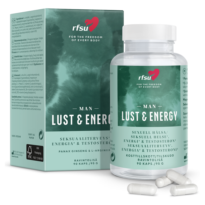 Lust & Energy Man Kosttilskud 90 kapsler