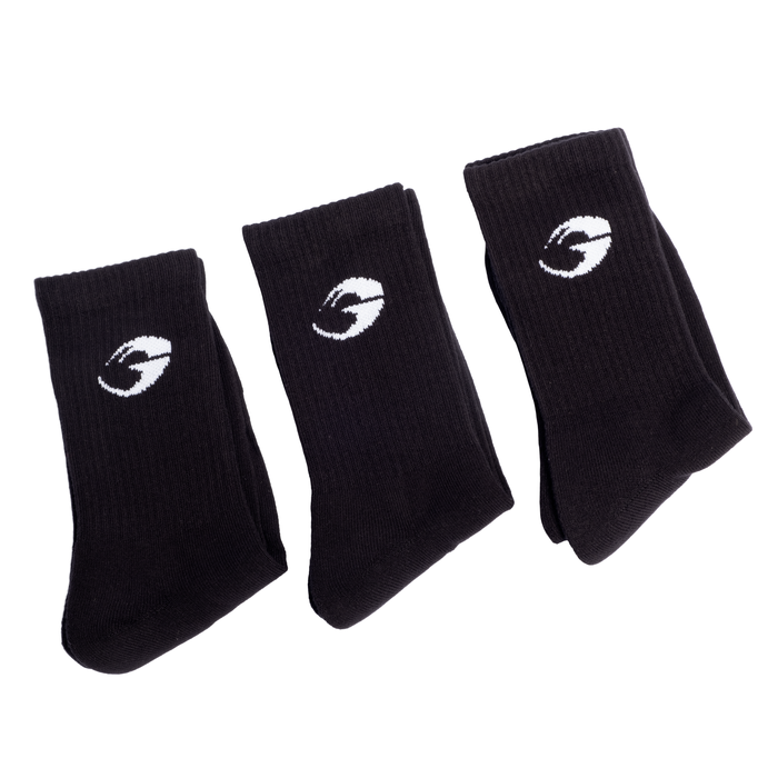 Gasp crew socks 3-p, Black
