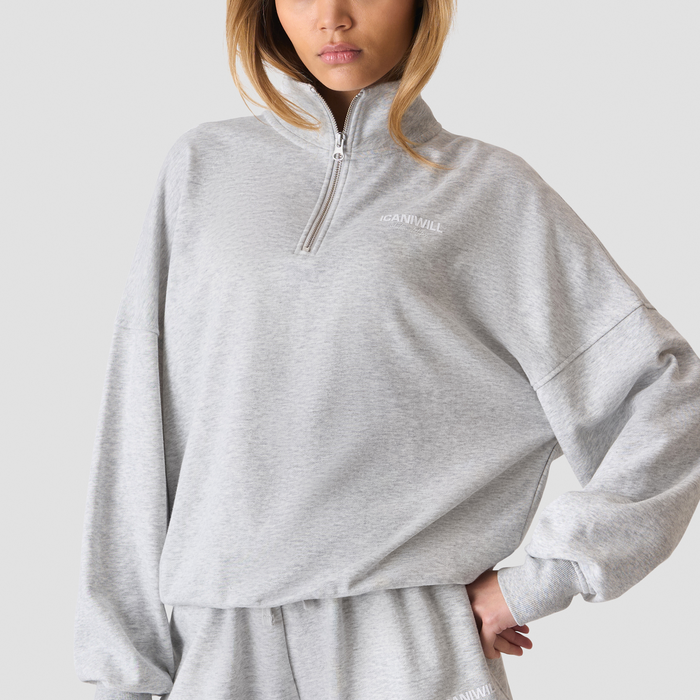 Everyday Terry Sweatshirt Kort Lynl&aring;s Gr&aring;