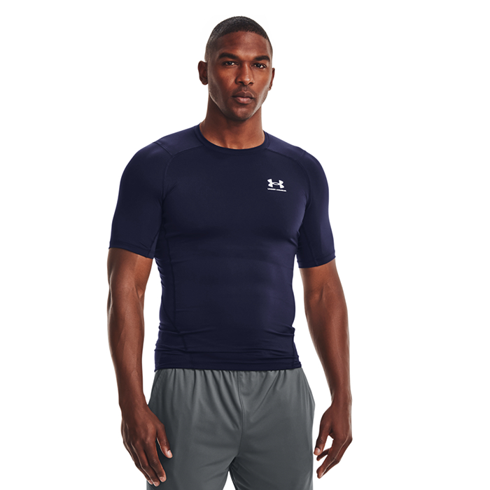 UA HG Armour Comp SS, Midnight Navy