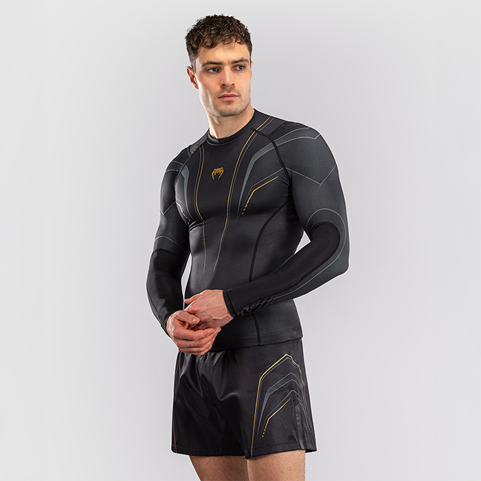 Venum Streamline Lang&aelig;rmet Rashguard Sort Guld