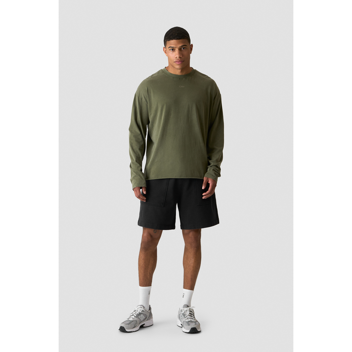Grit Stonewashed Sweatshorts, Stonewashed Black