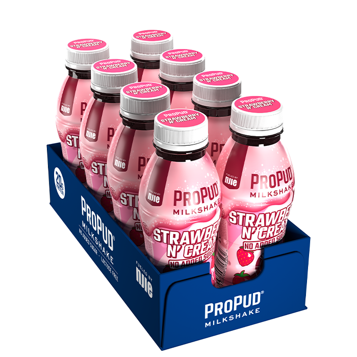 8 x ProPud Protein Milkshake, 330 ml strawberry