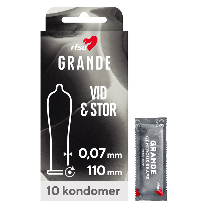 Grande Kondomer Ekstra Rummelige 10 stk