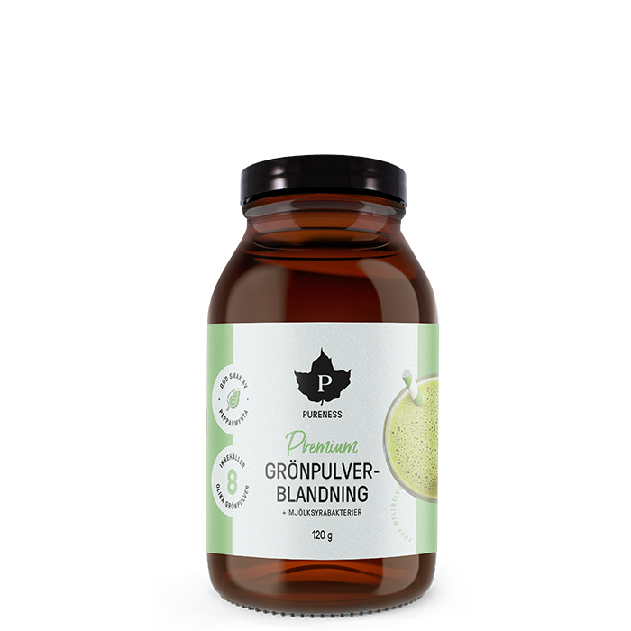Premium Gr&oslash;npulverblanding + m&aelig;lkesyrebakterier 120 g