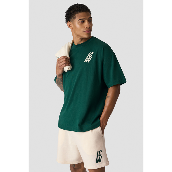 Everyday Oversized T shirt Print Gr&oslash;n