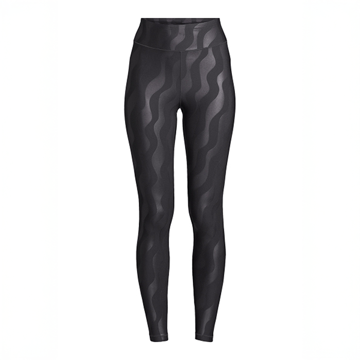 Heat High Waist Tights Sort M&oslash;nstret