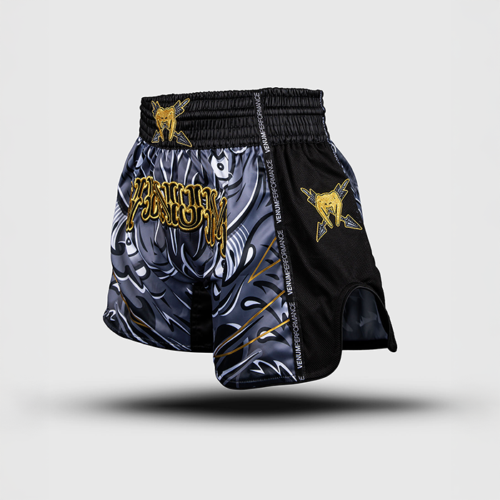 Venum Wolf Atak Muay Thai Shorts Sort Gr&aring;