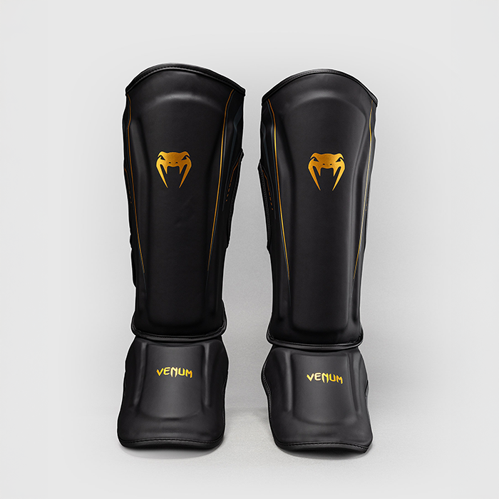 Venum Streamline Skinnebensbeskyttere Sort Guld