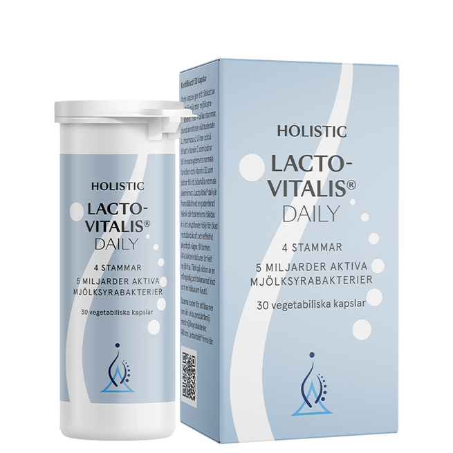 Lactovitalis&reg; Daily M&aelig;lkesyrebakterier 30 vegetabilske kapsler