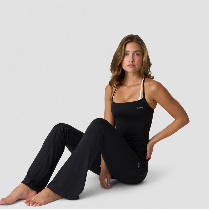 Luxe Top med Tynde Stropper Sort