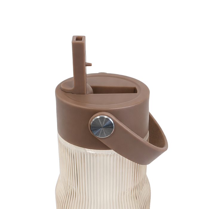 Fluted Flip Straw Krus Beige