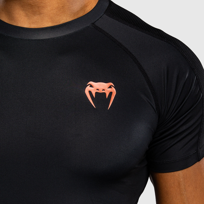 Venum Thunder Dragon Kort&aelig;rmet Rashguard Sort Gr&aring; Kobber