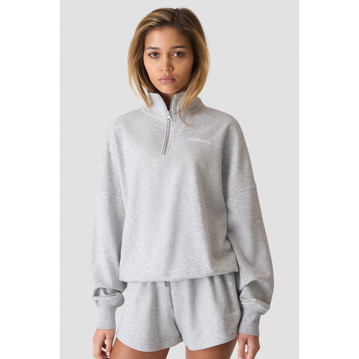 Everyday Terry Sweatshirt Kort Lynl&aring;s Gr&aring;