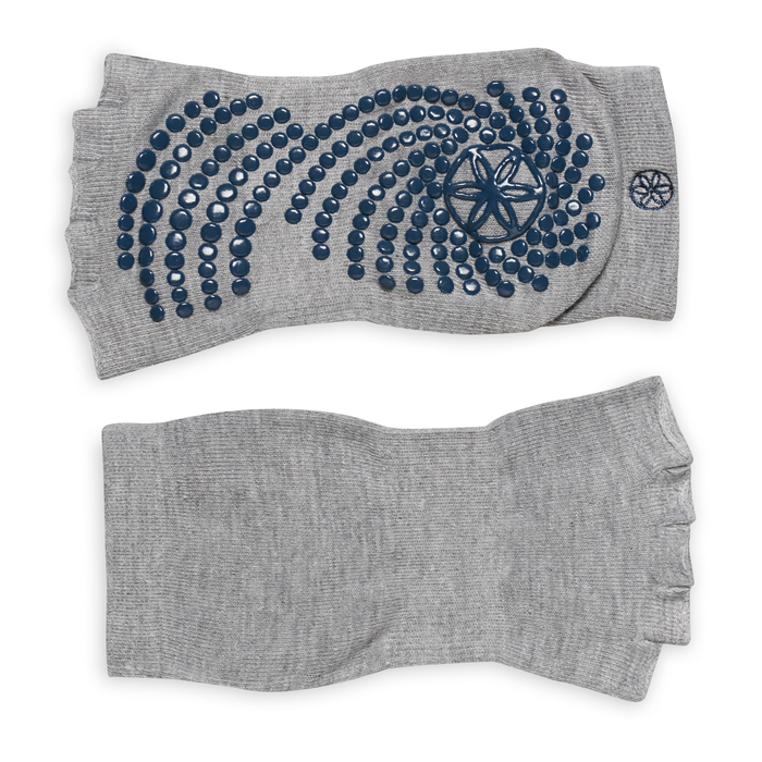 Grippy Yogasokker Uden T&aring; Bl&aring;/Sort 2 pack