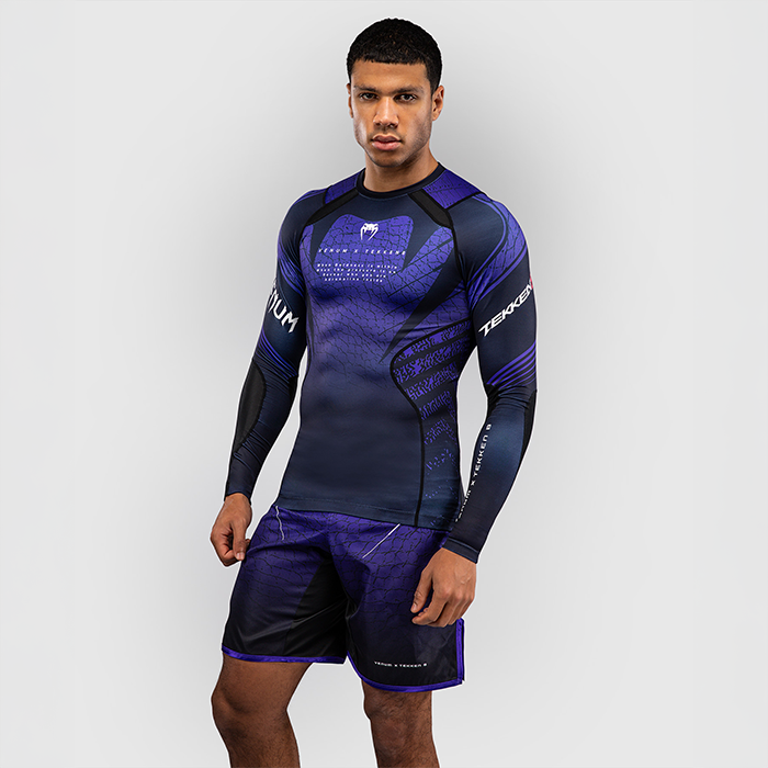 Venum x TEKKEN 8 Lang&aelig;rmet Rashguard Kazuya Sort Lilla