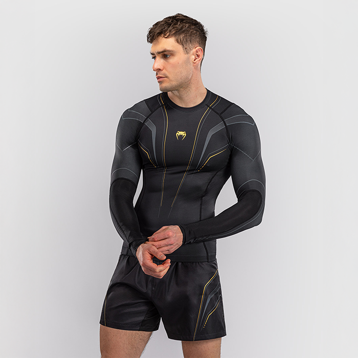 Venum Streamline Lang&aelig;rmet Rashguard Sort Guld