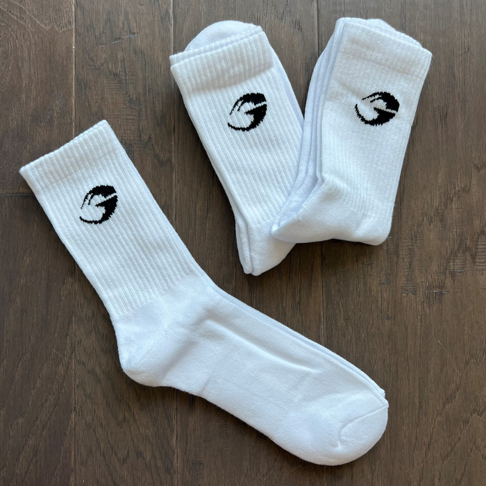 Gasp crew socks 3-p, White