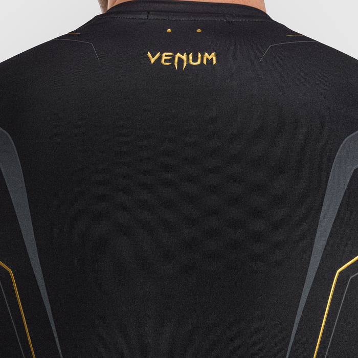 Venum Streamline Kort&aelig;rmet Rashguard Sort Guld