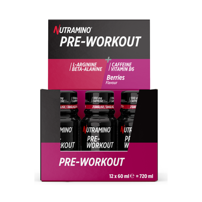 12 x Nutramino PWO Shot, 60 ml berries
