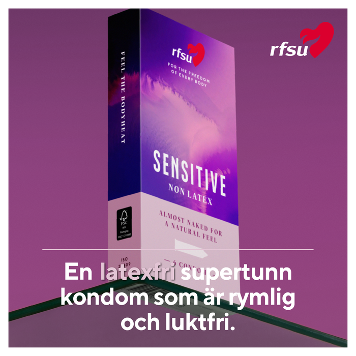 Sensitive Kondomer Latexfri 6 stk