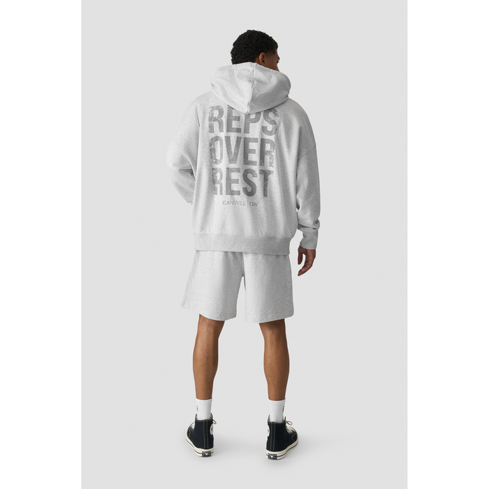 Grit Hoodie, Light Grey Melange