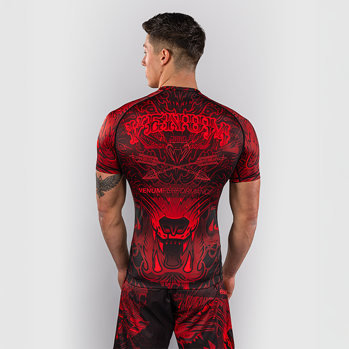 Venum Wolf Atak Rashguard Kort&aelig;rmet Sort R&oslash;d