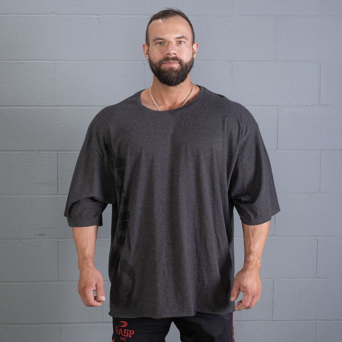 Gasp Iron Tee, Dark Grey Melange