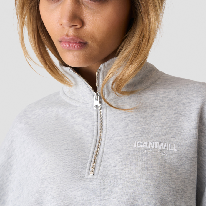 Everyday Terry Sweatshirt Kort Lynl&aring;s Gr&aring;