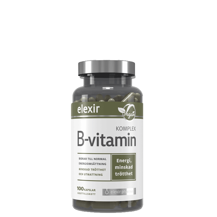 B-vitamin Komplex Vegansk 100 kapsler