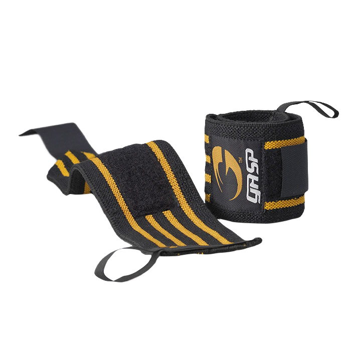 Hardcore Wrist Wraps Sort/Gul